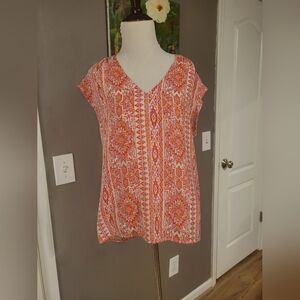 Hinge Boho Sleeveless Blouse Womens Size Small